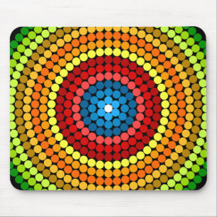 Gepunktetes abstraktes Mandala-Kunstdesign-65904 Mousepad