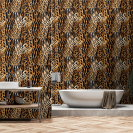 Gepunktetes asymmetrisches Druckdesign bei Wildtie Tapete