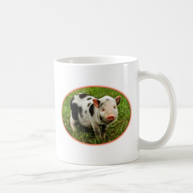 Gepunktetes Ferkel Kaffeetasse (Rechts)