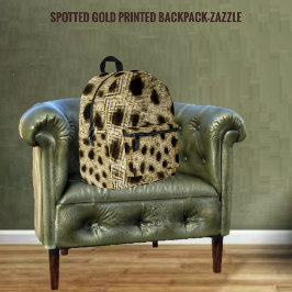 Gepunktetes Gold Bedruckter Rucksack