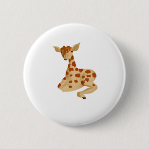 Gepunktetes Karamell Crunch Giraffee Oversized T-S Button