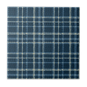 Gepunktetes Karomuster. Grau-Blau. Fliese