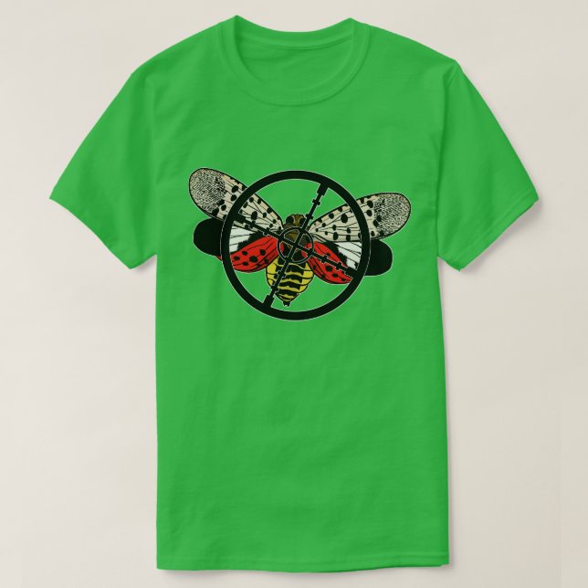 Gepunktetes Laternenflugziel T-Shirt (Design vorne)