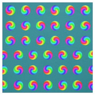 gepunktetes Muster der Regenbogenfarbkreise Stoff