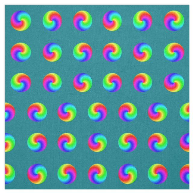 gepunktetes Muster der Regenbogenfarbkreise Stoff (Muster)