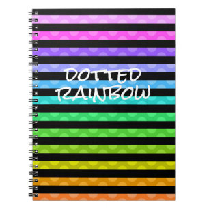 gepunktetes Regenbogen-Spiral-Foto Notizblock