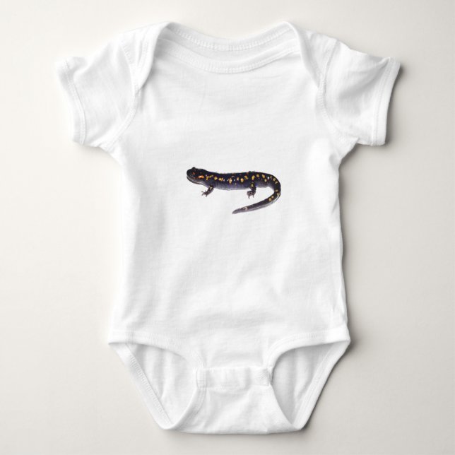 Gepunktetes Salamander-Shirt Baby Strampler (Vorderseite)