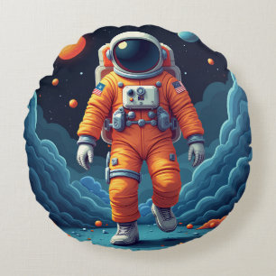 Gepunktetes Spaceman-Kissen 16' Rundes Kissen