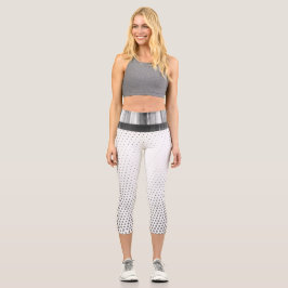  Gepunktetes Streifenmuster  Capri Leggings