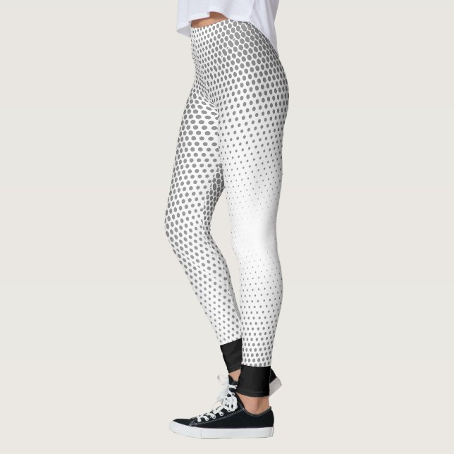  Gepunktetes Streifenmuster  Leggings (Links)