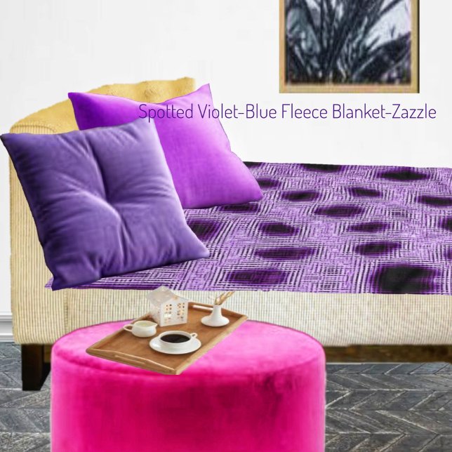 Gepunktetes Violett-Blau Fleecedecke (Von Creator hochgeladen)