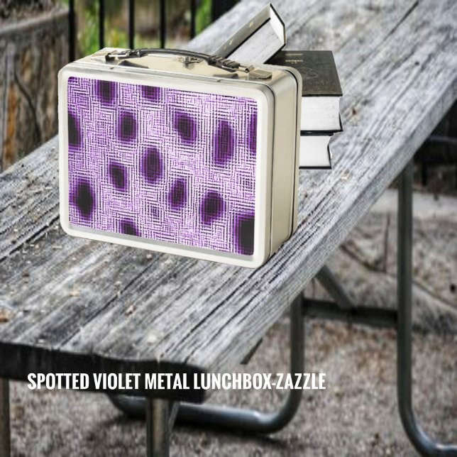 Gepunktetes Violett Metall Brotdose (Von Creator hochgeladen)