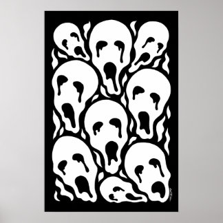 Gequälte Seelen seltsame Horror-Kunst Poster