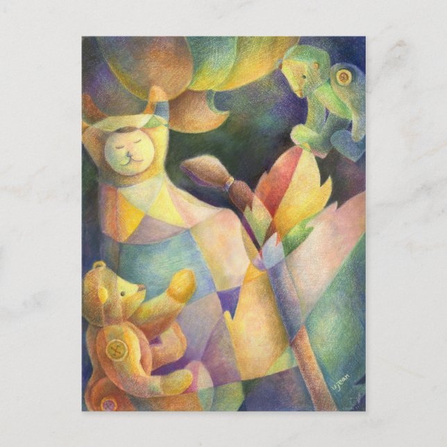 Gequilte Tiere Postkarte (Vorderseite)