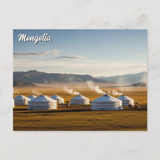 Ger Camp Mongolia Yurt Travel Postkarte