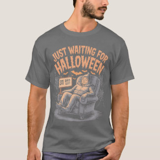 Gerade auf Halloween Premium 3 warten T-Shirt