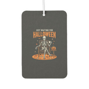Gerade auf Halloween wartendes Skelett-Design_1 Autolufterfrischer