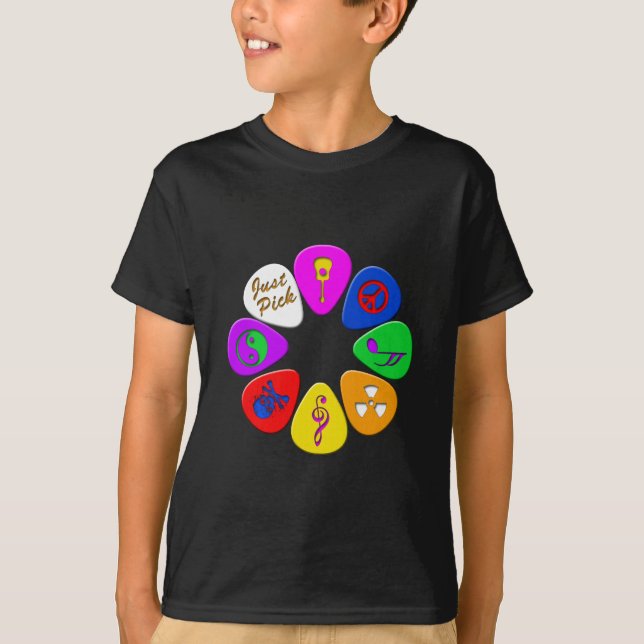 Gerade Auswahl-Plektrum T-Shirt (Vorderseite)