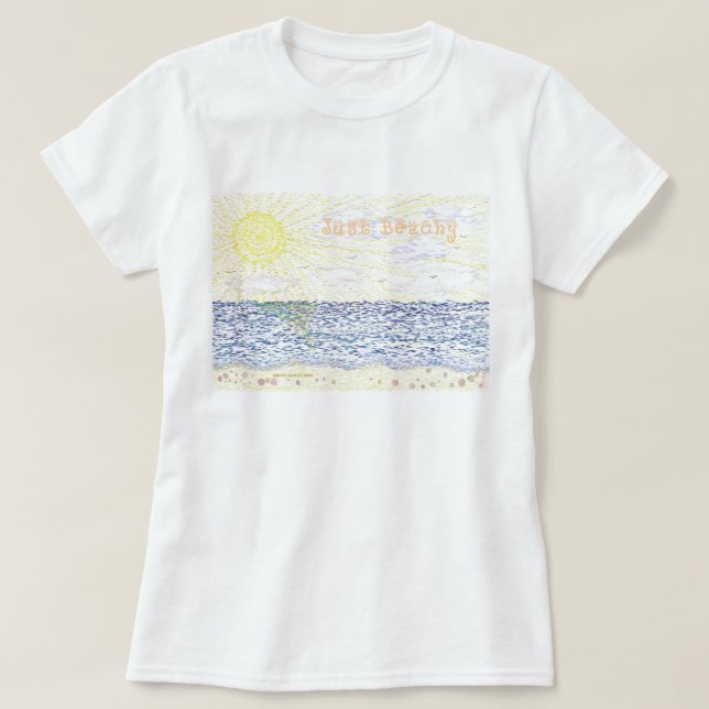 Gerade Beachy T-Shirt (Design vorne)
