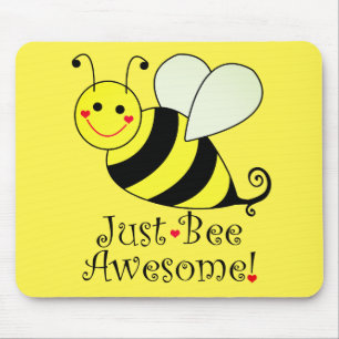 Gerade Bienen-fantastische niedliche gelbe Mousepad