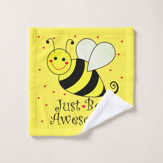 Gerade Bienen-fantastische niedliche gelbe Waschlappen (Waschlappen)