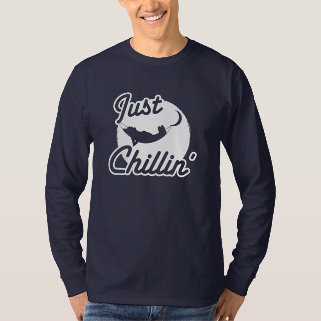 Gerade Chillin der langen der T - Shirt (Vorderseite)