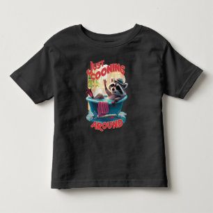 Gerade das Cooning spielerischer Raccoon Splashing Kleinkind T-shirt