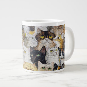 Gerade der Bart der Katze Jumbo-Tasse
