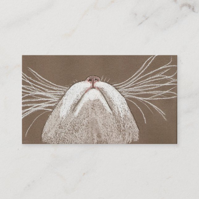 Gerade die Katzenbärte Visitenkarte (Vorderseite)