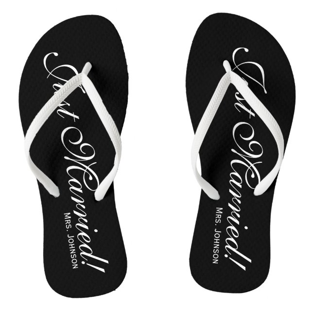 Gerade drehen verheirateter Herr Frau Reinfälle Flip Flops (Fußbett)