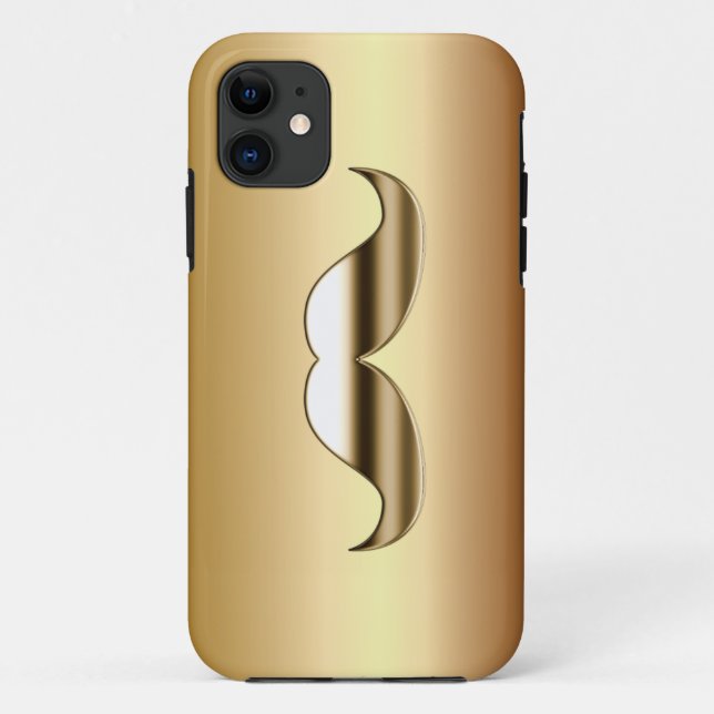 Gerade ein Goldschnurrbart iPhone 5 Fall Case-Mate iPhone Hülle (Rückseite)