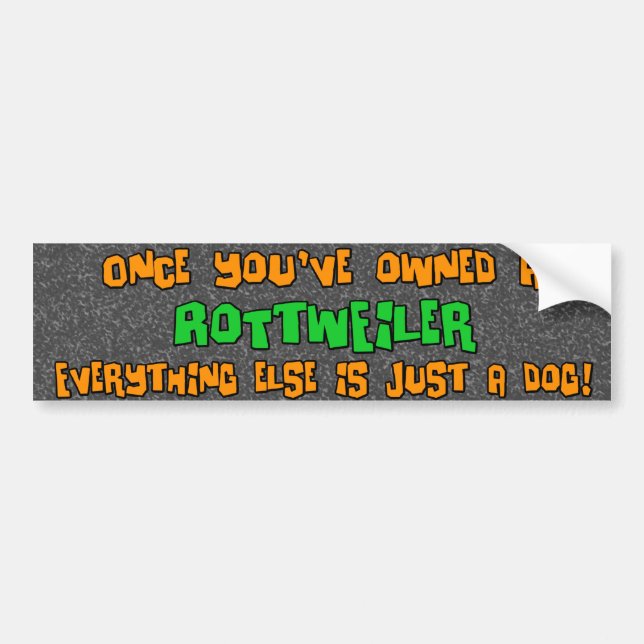Gerade ein HundRottweiler Autoaufkleber (Vorne)