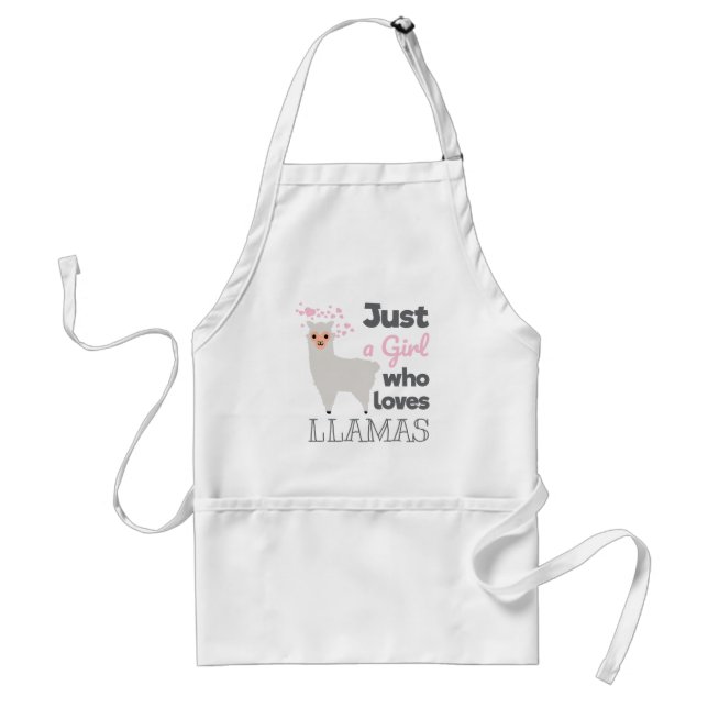 Gerade ein Mädchen das Liebe-Lamas Schürze (Vorne)