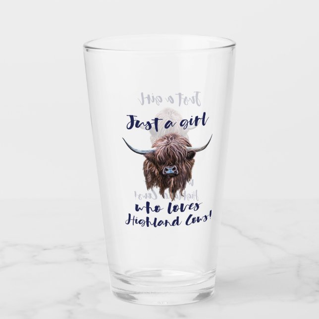 Gerade ein Mädchen, das Liebe-schottisches Glas (Vorderseite)