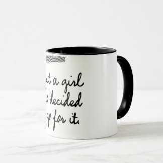 Gerade ein Mädchen, das sich entschied, für es zu Tasse