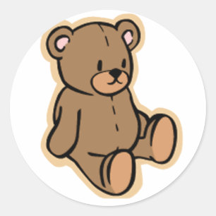 Gerade ein Teddybär Runder Aufkleber