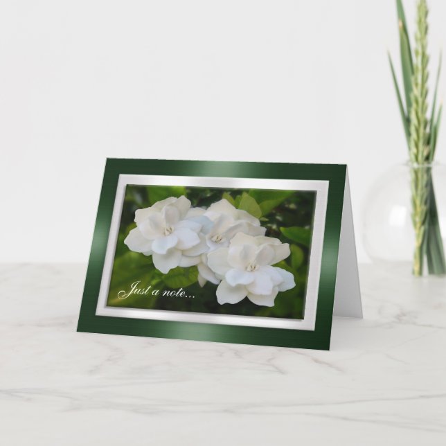 Gerade eine Anmerkungskarte Gardenia-Blumen Karte (Vorderseite)