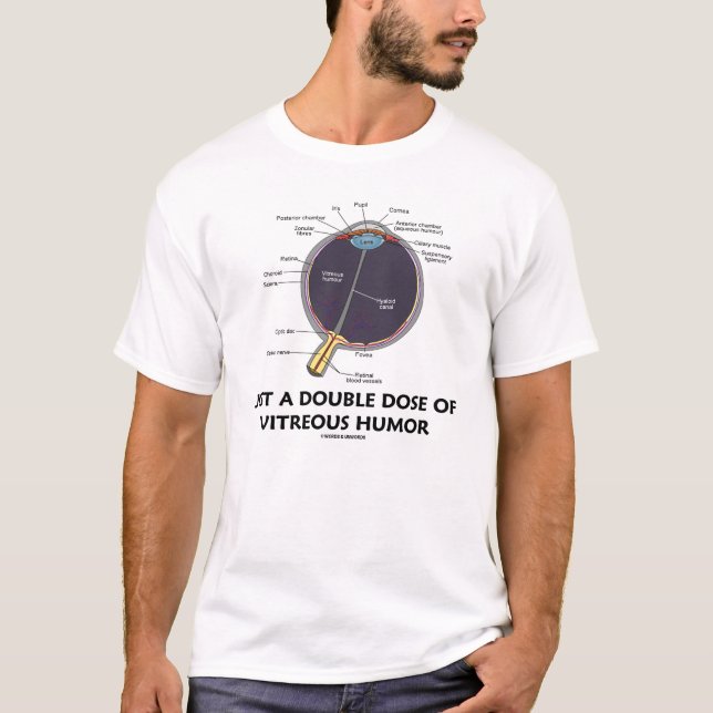 Gerade eine doppelte Dosis des GlasSpaßes (Auge) T-Shirt (Vorderseite)