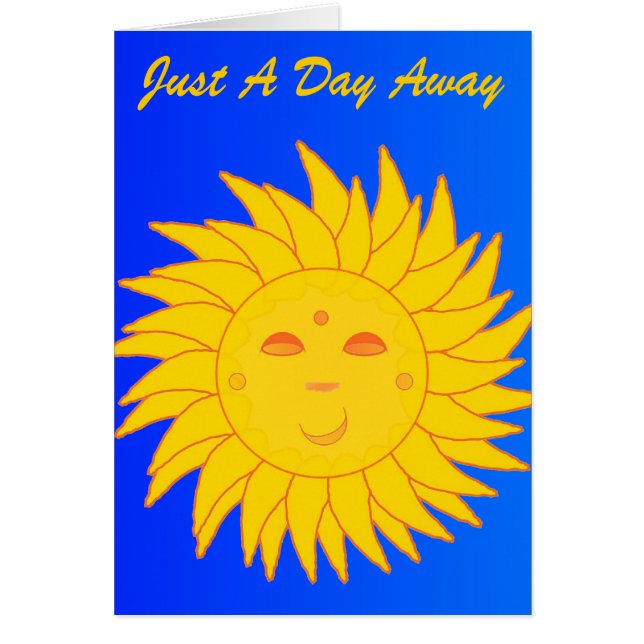 Gerade eine Tagesentfernt Karte (Vorne)