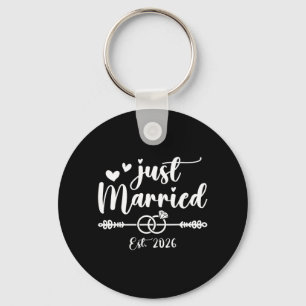 Gerade erst Heiratet 2026 Braut Bräutigam Hochzeit Schlüsselanhänger