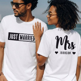 Gerade erst verheiratet Herr Frau Frischvermählte T-Shirt