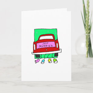 Gerade erst verheiratete Glückwunsch-Hochzeitskart Karte