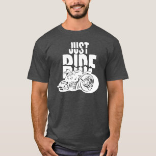 Gerade Fahrmotorrad-Entwurf T-Shirt