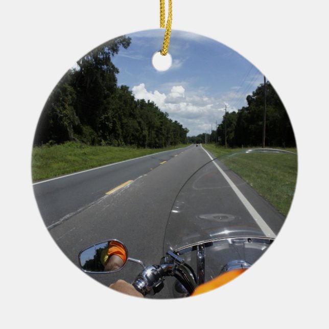 Gerade Fahrt Keramik Ornament (Vorne)