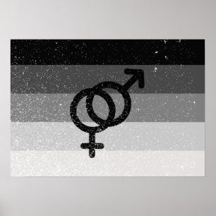 GERADE FLAGGEN-VORLAGE MIT SYMBOL - .PNG POSTER