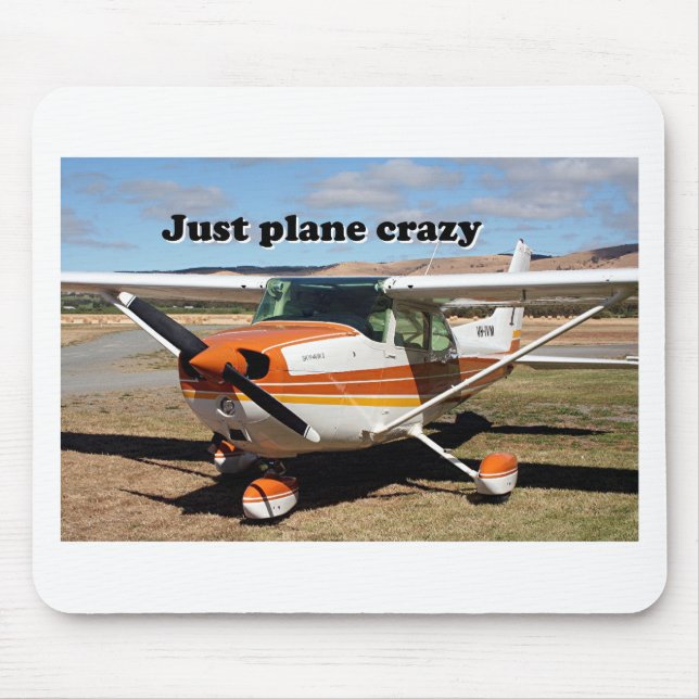Gerade Flugzeug verrückt: Flugzeuge Cessnas Mousepad (Vorne)
