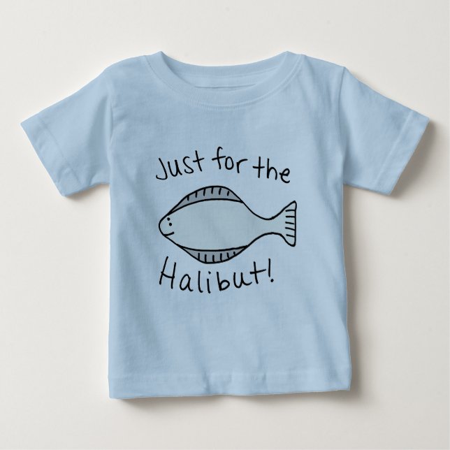 Gerade für den Heilbutt Baby T-shirt (Vorderseite)