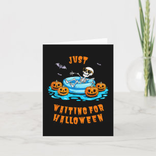 Gerade für Halloween Funny Skeleton Sommer Gewarte Karte