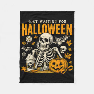 Gerade für Halloween Skeleton Spooky-Saison Gewart Fleecedecke