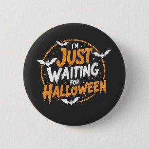 Gerade für Halloween Spooky Batty Geschenk Gewarte Button